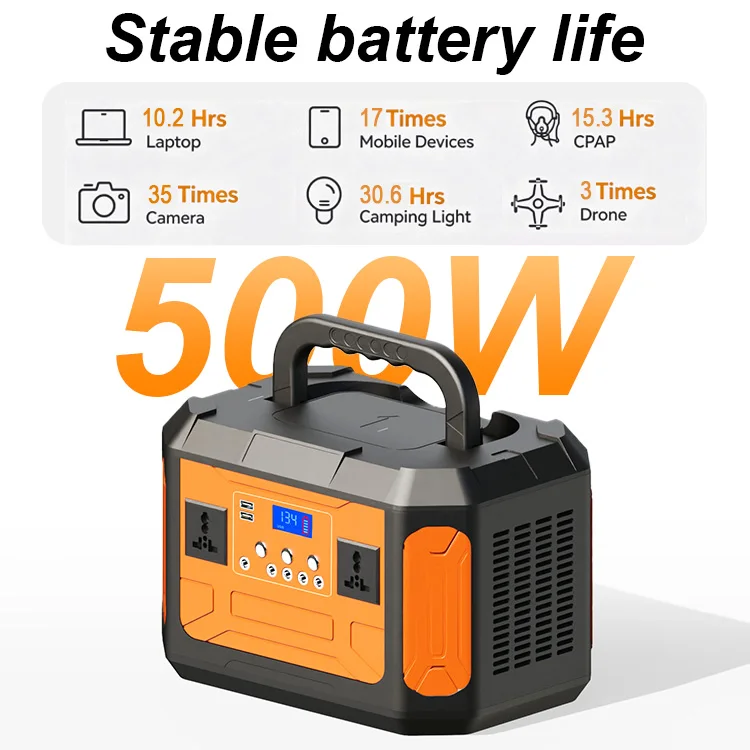 500W Portable Power Station C Series Lithium Battery Solar Generator for Outdoor Camping Home Emergency Backup
