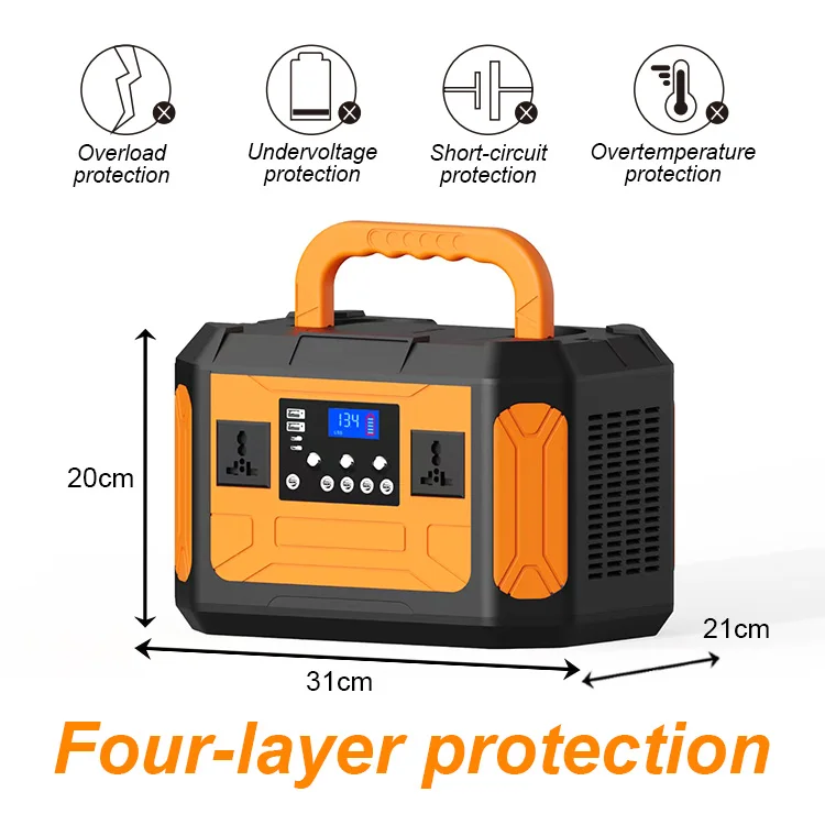 500W Portable Power Station C Series Lithium Battery Solar Generator for Outdoor Camping Home Emergency Backup