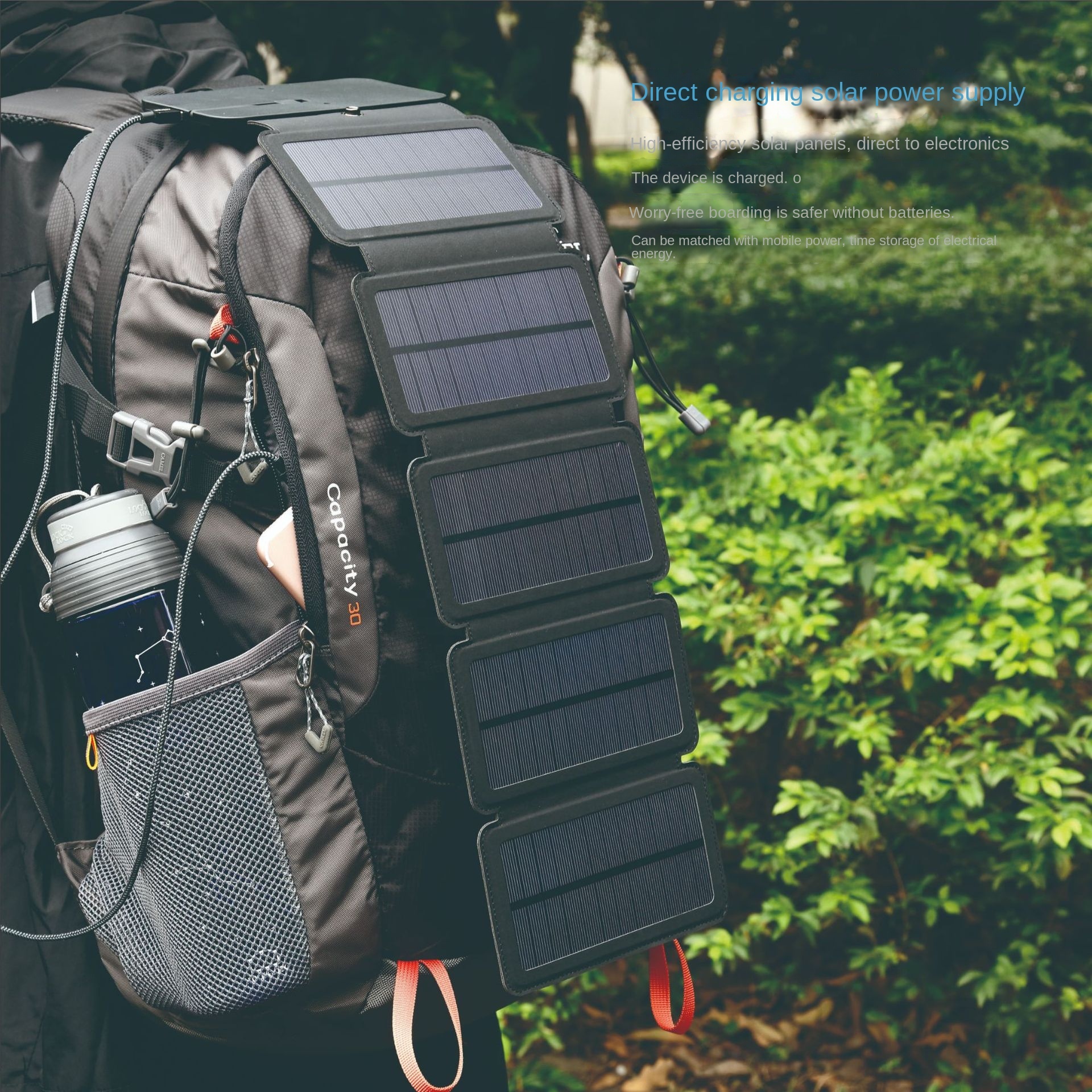 Portable 21W Mono Folding Solar Panels Foldable Solar Charger for Mobile Phone Battery Power Bank