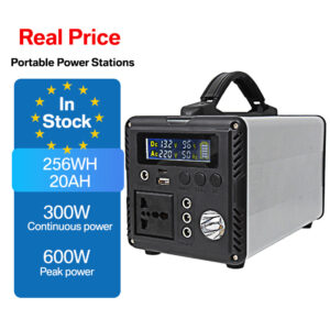 256WH Portable Energy Storage Power System - 300W AC (220V Inverter) with 4000+ Cycle Life