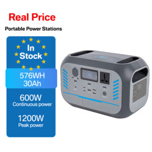 Portable 600W Lithium Battery Power Bank with AC DC Type C PD Solar Generator Pure Sine Wave Inverter for Home Camping