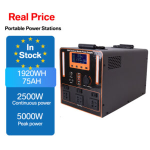 2500W AC Output Portable Energy Storage System Iron Case - 1920WH LiFePO4 Battery 220V 2500W Inverter