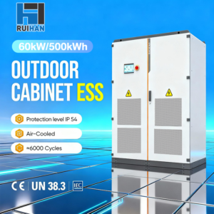 Industrial Chemical Plant Hybrid Grid 60kW/500kWh Stackable All-In-One Microgrid Inverter LiFePO4 Solar AC Storage