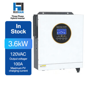 US Version Hybrid Solar Inverter 3.6kw Single Phase 120VAC Pure Sine Wave 24VDC 48VDC MPPT Home US Standard