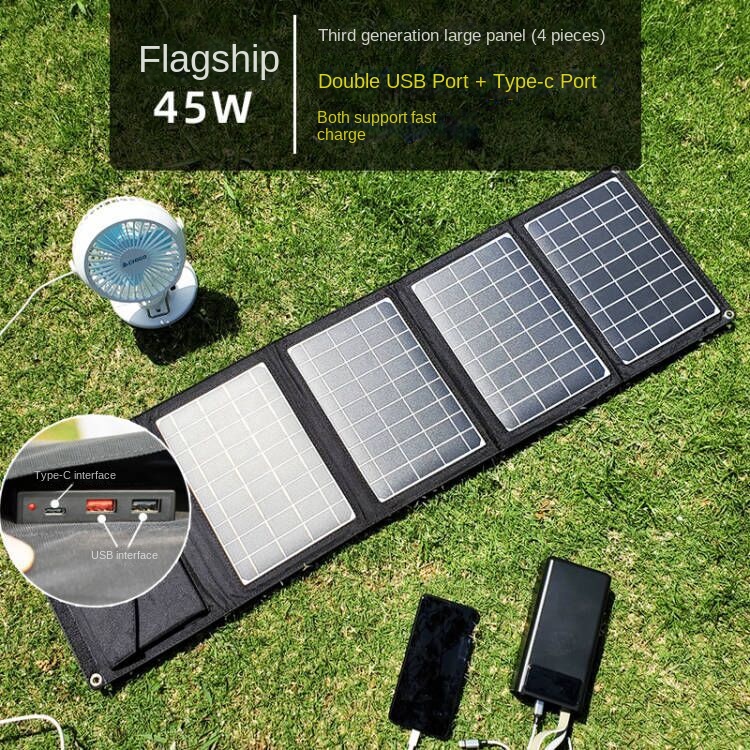 Portable 20W Monocrystalline Silicon Foldable Solar Panel Mobile Phone Charging Outdoor Power Generation Photovoltaic Panel - Image 3