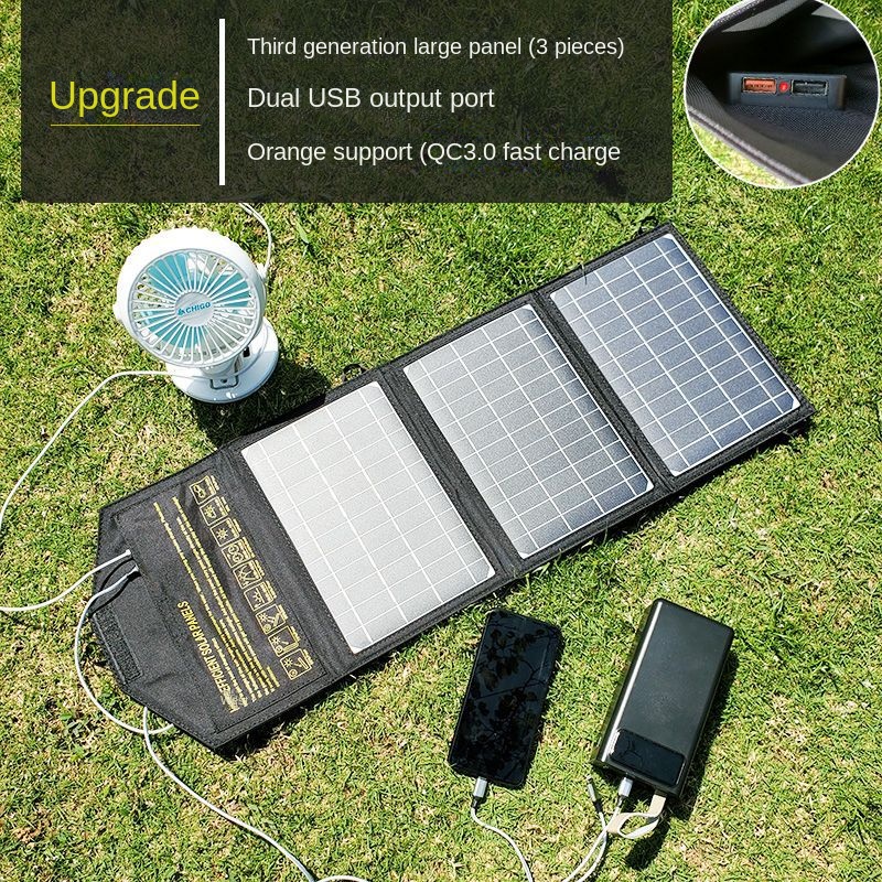 Portable 20W Monocrystalline Silicon Foldable Solar Panel Mobile Phone Charging Outdoor Power Generation Photovoltaic Panel - Image 4