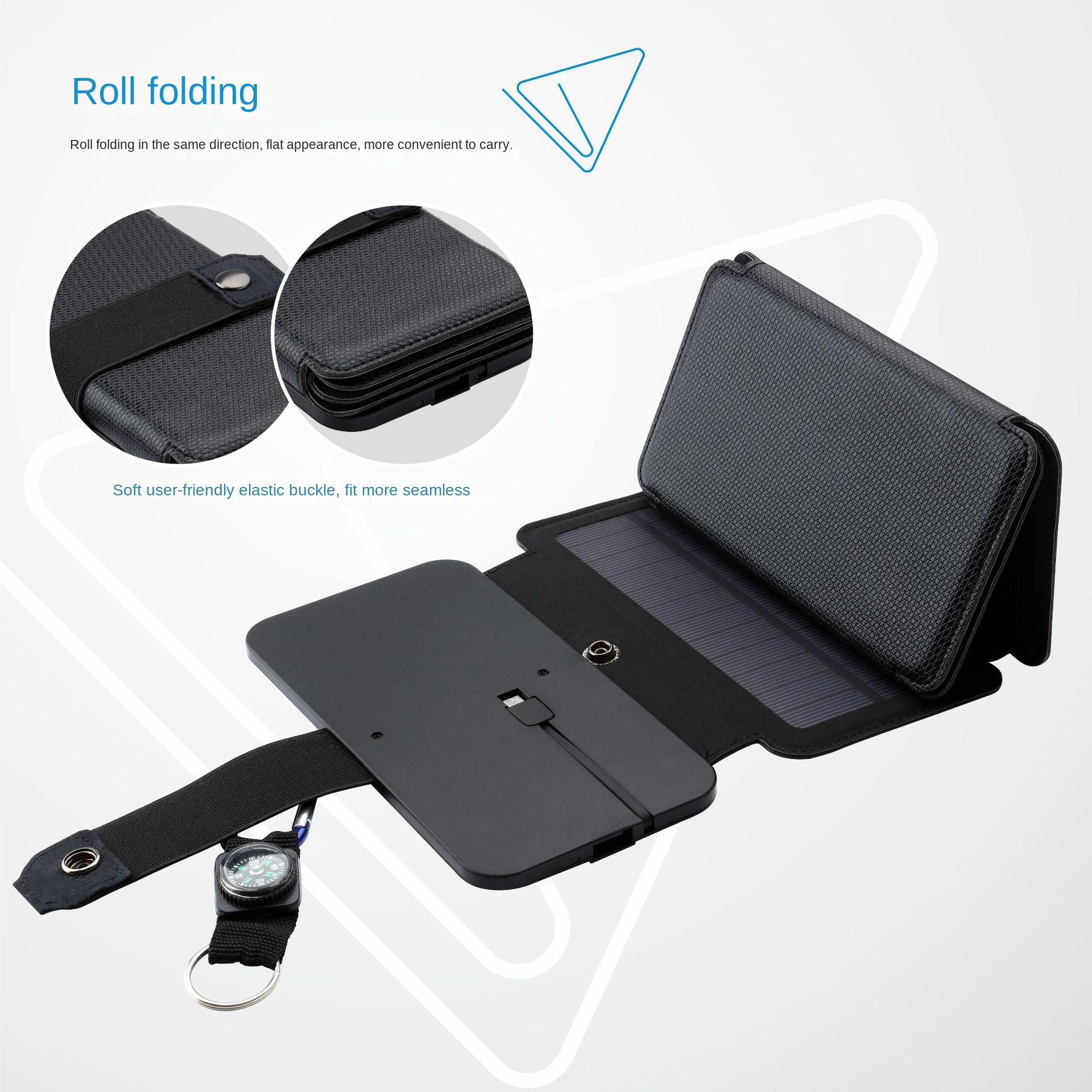 Portable 21W Mono Folding Solar Panels Foldable Solar Charger for Mobile Phone Battery Power Bank - Image 5