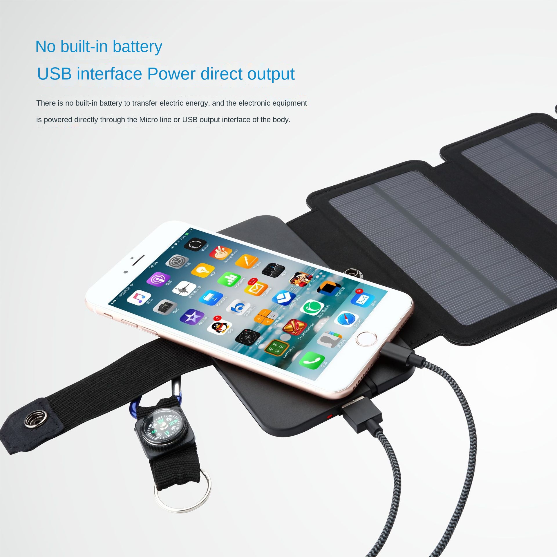 Portable 21W Mono Folding Solar Panels Foldable Solar Charger for Mobile Phone Battery Power Bank - Image 6