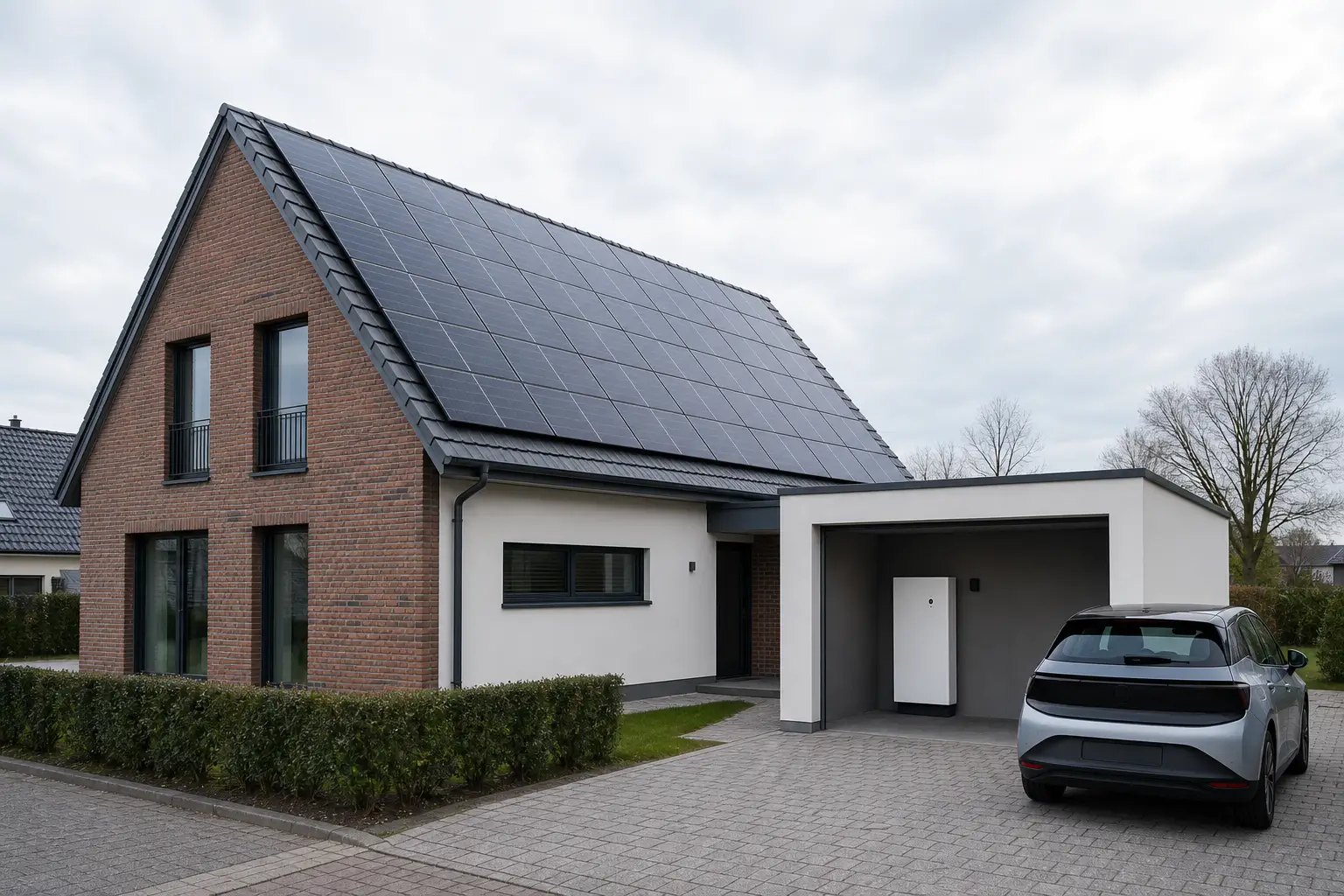 Solar-powered German home with integrated battery storage