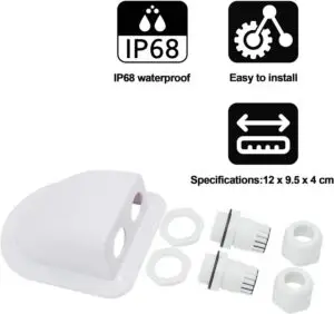 Ruihan RH-SJB IP68 waterproof double cable entry gland with two PG11 glands and stainless steel screws