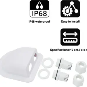 Ruihan RH-SJB IP68 waterproof double cable entry gland with two PG11 glands and stainless steel screws