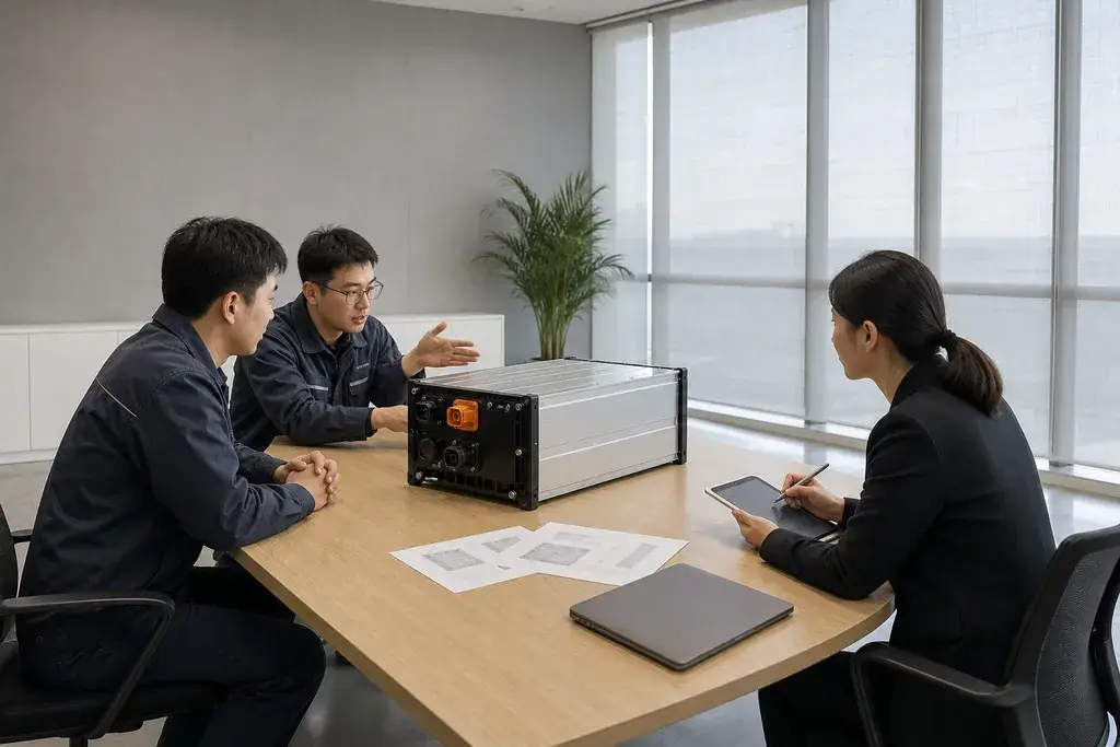Requirements discovery &mdash; review meeting with an energy-storage unit