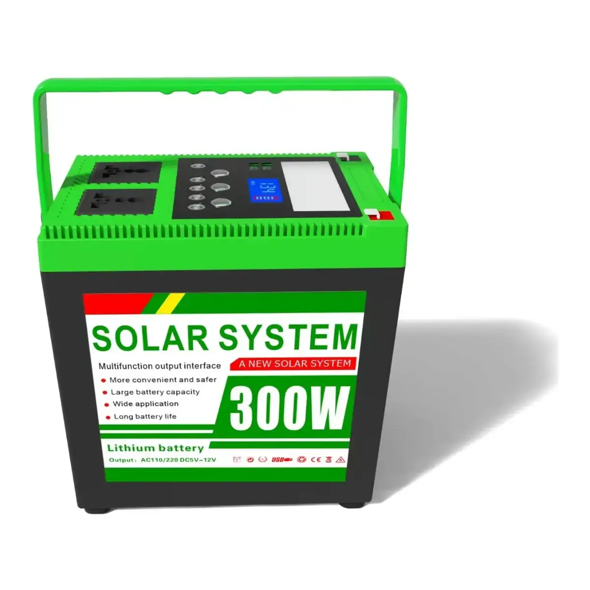 Ruihan C805 300 W portable power station with twin 220 V outlets and edge cooling vents