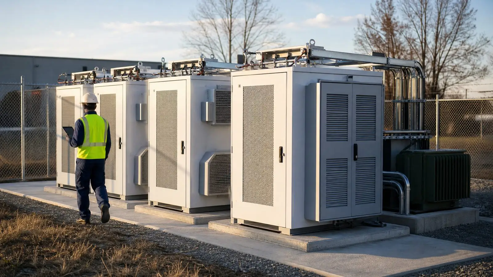 Outdoor commercial battery storage cabinets and power conversion unit tested under UL 9540A Edition 6