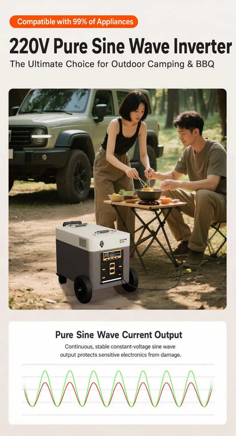 220V pure sine wave inverter output