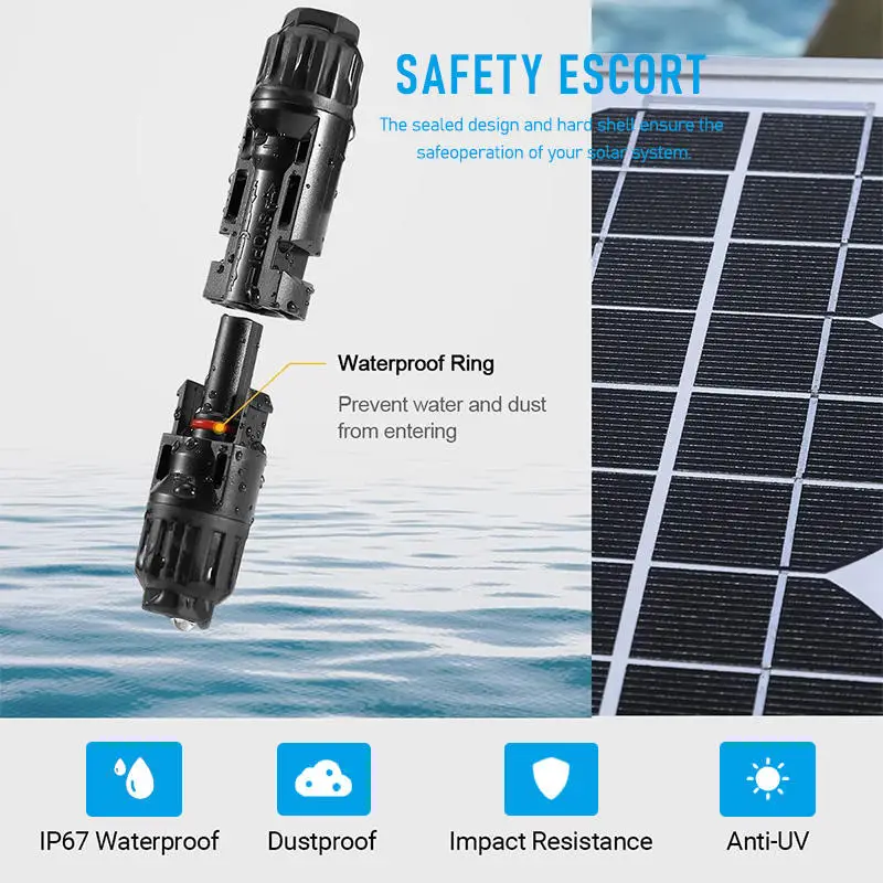 Ruihan RH-SC MC4 Connector Male and Female | Solar Panel PV Plug Socket - image 2