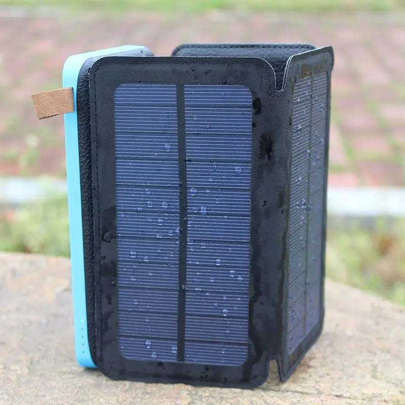 Ruihan Portable Solar Power Bank 10000mAh / 20000mAh | Foldable Solar Charger with LED Flashlight